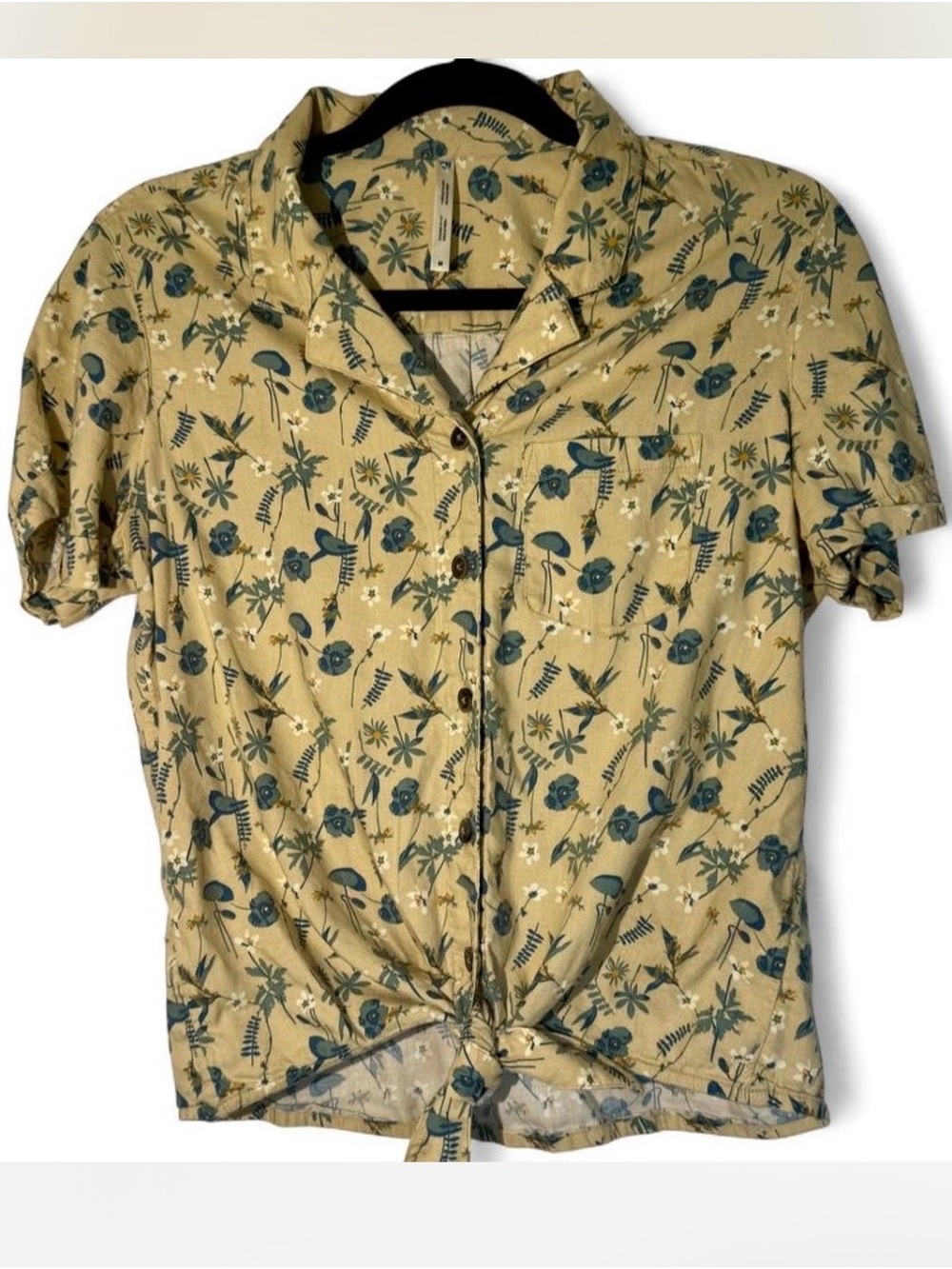 Kuhl Floral Tie-Front Crop Top - Picture 2 of 4